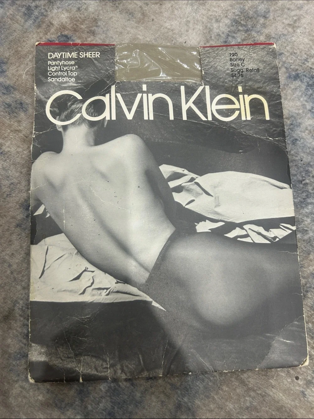 Calvin Klein #720 Barley size C Daytime Sheer Control Top sandaltoe Pantyhose